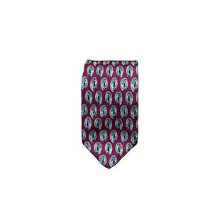 Robert Talbott Mens Tie Red With Tan Black‎ Geometric 100% Silk 57"L X 3.5"W